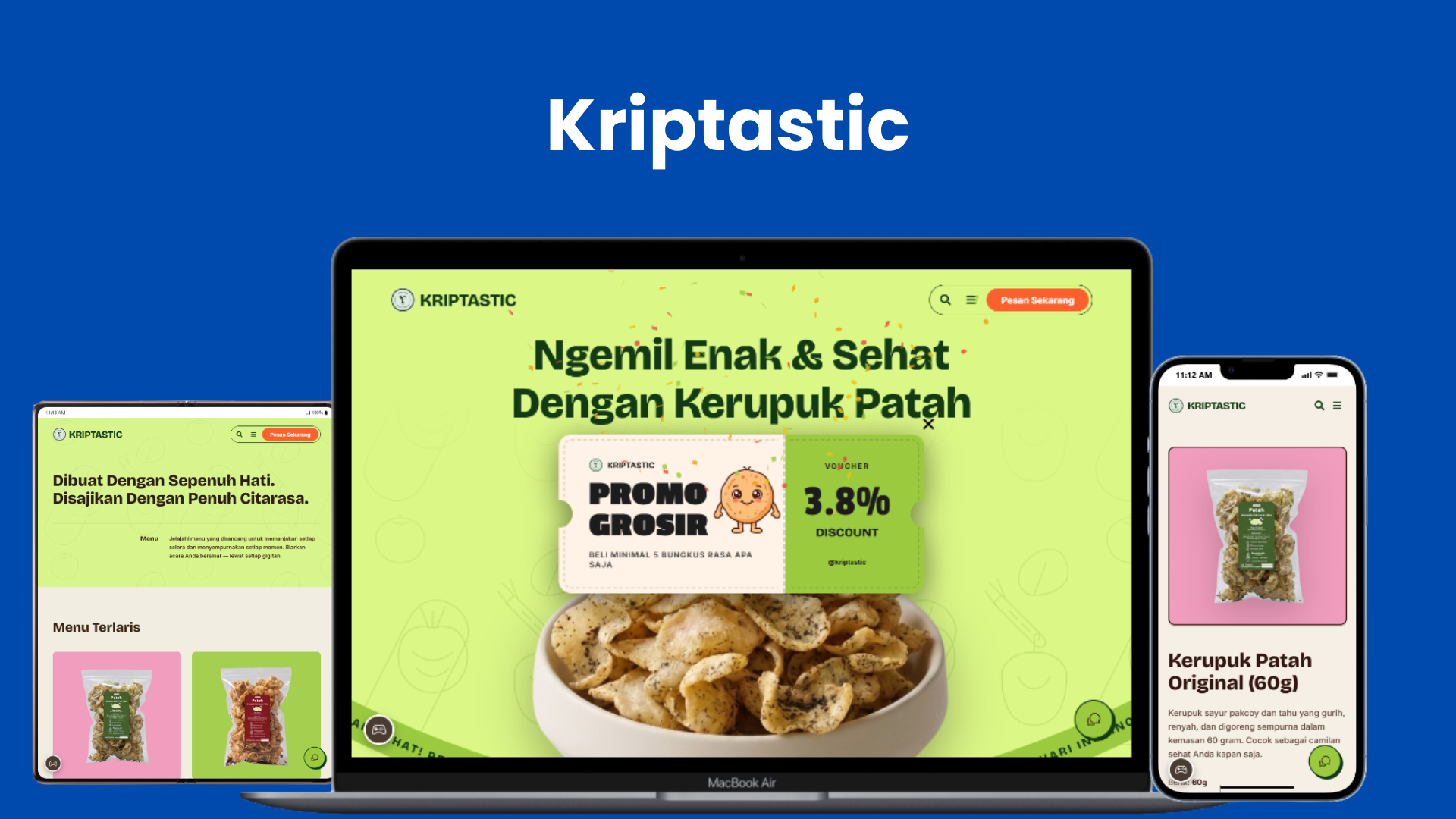 Kriptastic Platform Ecommerce Camilan Sehat Kerupuk Patah